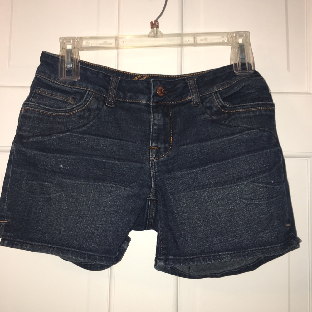 Dark Wash Jean Shorts 3/4